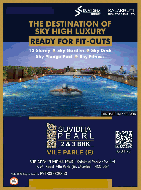 Ready for fit-outs destination of sky high luxury at Suvidha Pearl, Mumbai